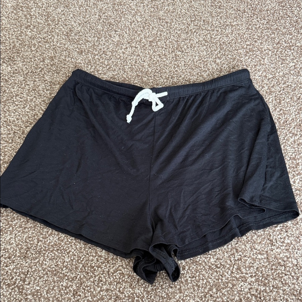 Dippin' Daisy's Black Athletic Shorts with White Drawstring